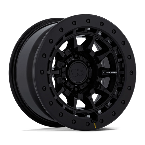 Black Rhino BR016 TUSK GLOSS BLACK W/ BLACK ROCK GUARD 6X5.5 17X8.5 -10 106.1HB