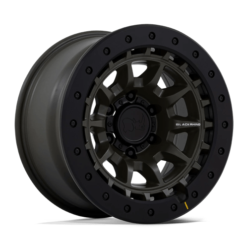 Black Rhino BR016 TUSK OLIVE DRAB GREEN W/ BLACK ROCK GUARD 6X135 17X8.5 -10 87.1HB
