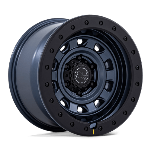 Black Rhino BR023 XPLORER METALLIC BLUE W/ BLACK ROCK GUARD 5X5.0 17X9 +1 71.5HB