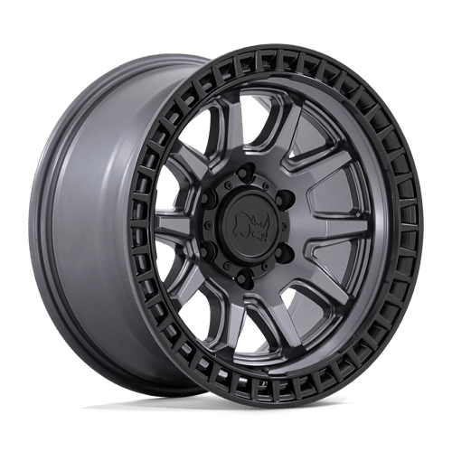 Black Rhino CALICO MATTE GUNMETAL W/ MATTE BLACK LIP 5X5.0 17X8.5 +34 71.5HB