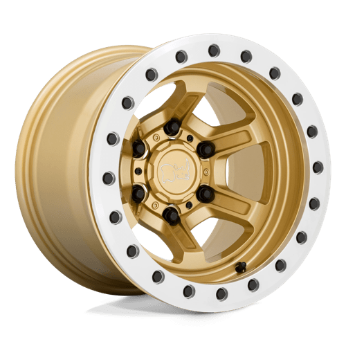 Black Rhino OFFSHOOT BEADLOCK GLOSS GOLD W/ MACHINED RING 6X5.5 15X10 -38 112.1HB