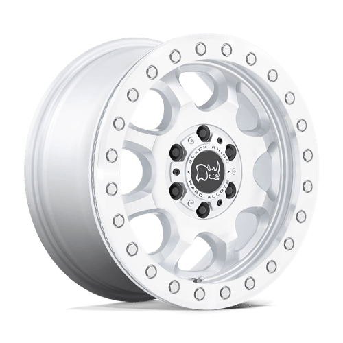 Black Rhino VENTURE BEADLOCK GLOSS SILVER W/ MACHINED FACE 6X130 17X8 +38 84.1HB