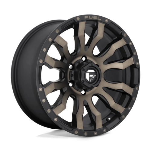 Fuel OffRoad D674 BLITZ MATTE BLACK DOUBLE DARK TINT 6X5.5 17X9 +1 106.1HB