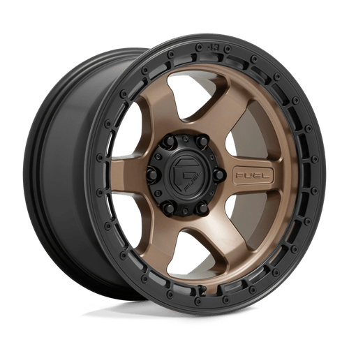 Fuel OffRoad D751 BLOCK MATTE BRONZE W/ BLACK RING 6X5.5 18X9 +1 106.1HB