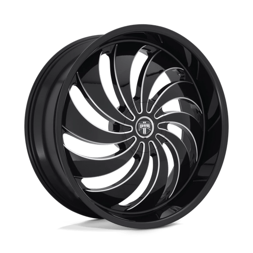 DUB S242 COJONES GLOSS BLACK MILLED 5X115/120 24X10 +5 72.56HB