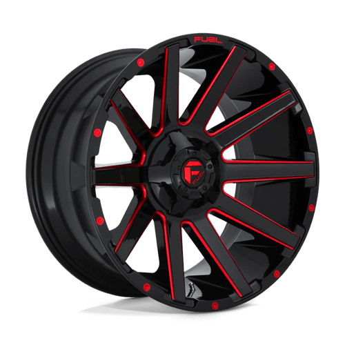 Fuel OffRoad D643 CONTRA GLOSS BLACK RED TINTED CLEAR 5x114.3/5.0 20X10 -18 78.1HB