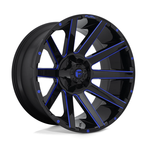 Fuel OffRoad D644 CONTRA GLOSS BLACK BLUE TINTED CLEAR 8X180 24X14 -75 124.2HB