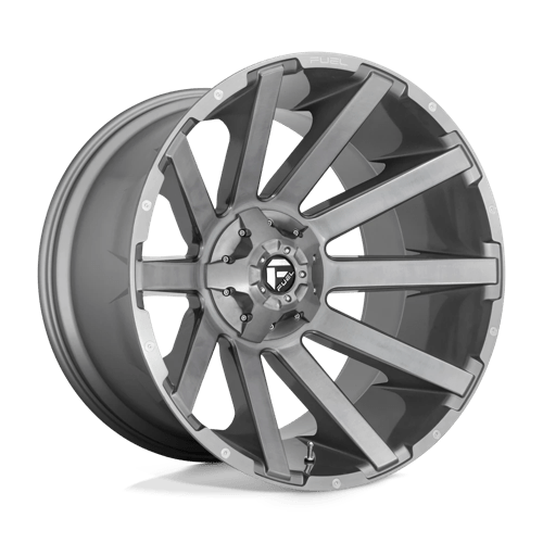 Fuel OffRoad D714 CONTRA PLATINUM BRUSHED GUN METAL TINTED CLEAR 8X170 22X10 -18 125.1HB