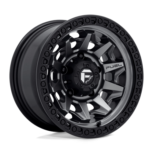 Fuel OffRoad D716 COVERT MATTE GUN METAL BLACK BEAD RING 5X5.5 15X8 -12 108HB