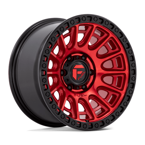Fuel OffRoad D834 CYCLE CANDY RED W/ BLACK RING 5X5.0 20X9 +1 71.5HB