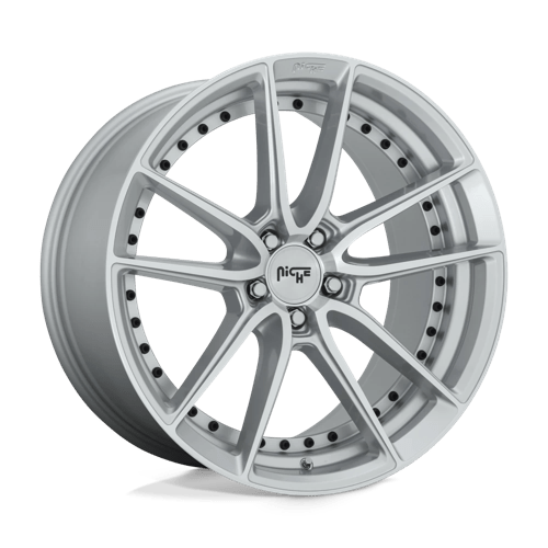 Niche M221 DFS GLOSS SILVER MACHINED 5X115 22X10.5 +20 71.5HB