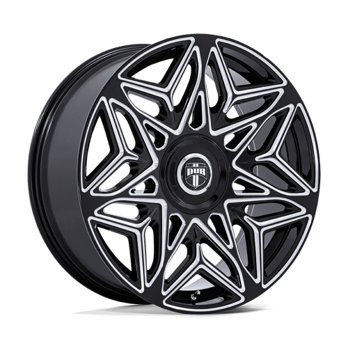 DUB DC274 ANOMALY GLOSS BLACK MILLED 5X115/120 22X9 +38 74.1HB