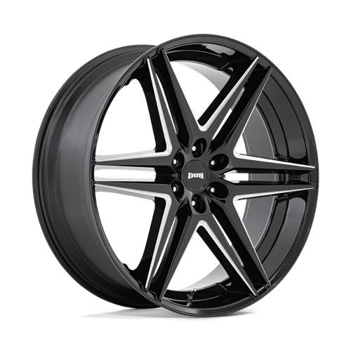 DUB S267 DIRTY DOG GLOSSY BLACK MILLED 6X5.5 26X10 +25 106.1HB