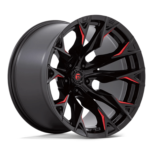 Fuel OffRoad D823 FLAME GLOSS BLACK MILLED W/ CANDY RED 5X5.0 20X12 -44 71.5HB