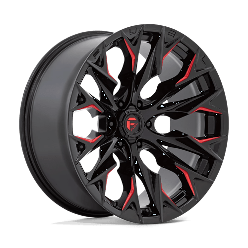 Fuel OffRoad D823 FLAME GLOSS BLACK MILLED W/ CANDY RED 6X135 22X10 -18 87.1HB