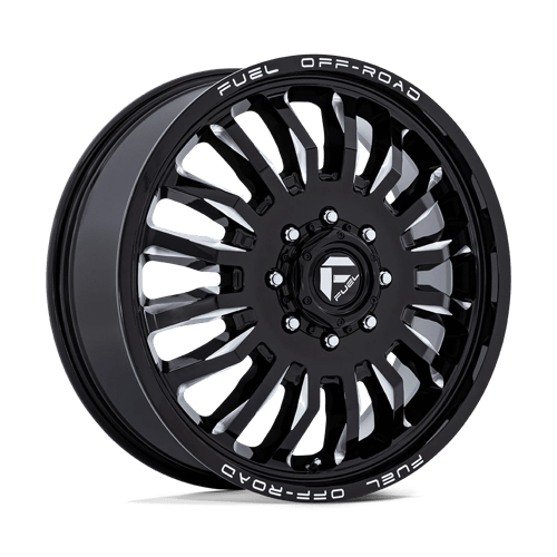 Fuel OffRoad D868 ARC DUALLY GLOSS BLACK MILLED 8X6.5 22X8.25 +104 117HB