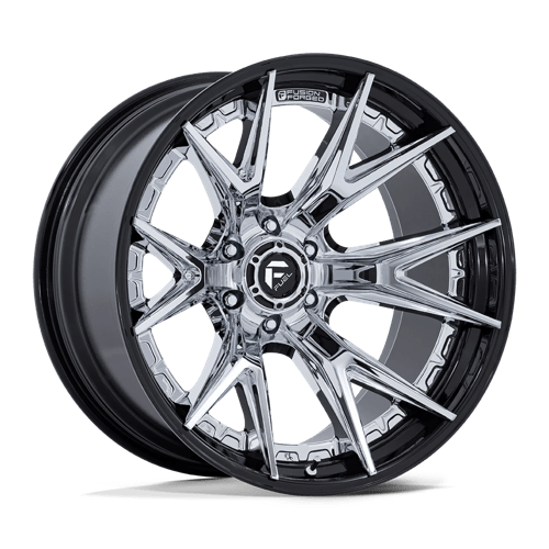 Fuel OffRoad FC402 CATALYST CHROME W/ GLOSS BLACK LIP 6X135 20X10 -18 87.1HB