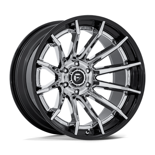 Fuel OffRoad FC403 BURN CHROME W/ GLOSS BLACK LIP 6X5.5 20X10 -18 106.1HB