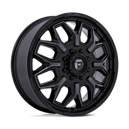 Fuel OffRoad D875 FLUX DUALLY GLOSS BLACK BRUSH-FC GRAY TINT 8X200 22X8.25 +104 142HB