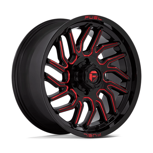 Fuel OffRoad D808 HURRICANE GLOSS BLACK MILLED RED TINT 6X5.5 20X9 +20 106.1HB