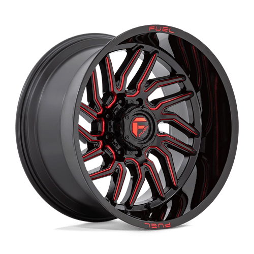 Fuel OffRoad D808 HURRICANE GLOSS BLACK MILLED RED TINT 6X135 24X12 -44 87.1HB