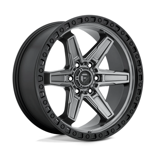Fuel OffRoad D698 KICKER MATTE GUN METAL BLACK BEAD RING 6X5.5 20X9 +1 106.1HB