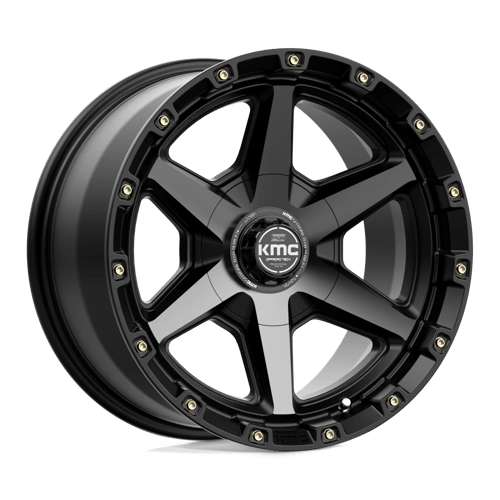 KMC KM101 TEMPO SATIN BLACK W/ GRAY TINT 5X5.0/5.5 20X9 +0 78.1HB