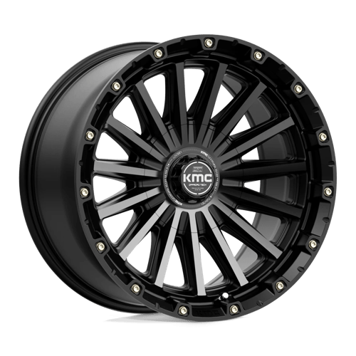 KMC KM102 SIGNAL SATIN BLACK W/ GRAY TINT 6X135/5.5 17X9 +0 106.1HB
