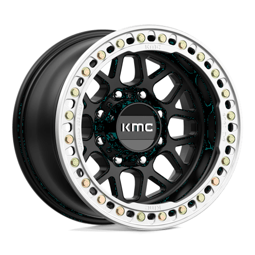 KMC KM235 GRENADE CRAWL BEADLOCK SATIN BLACK 8X6.5 17X9 -38 125.1HB