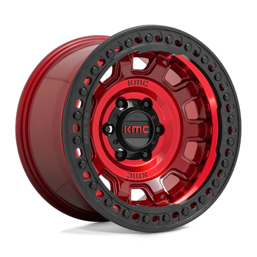 KMC KM236 TANK BEADLOCK CANDY RED 6X5.5 17X9 -38 108HB