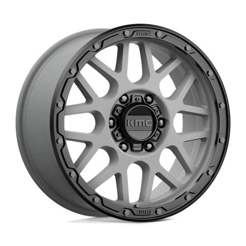 KMC KM535 GRENADE OFF-ROAD MATTE GRAY W/ MATTE BLACK LIP 6X135 18X8.5 +35 87.1HB