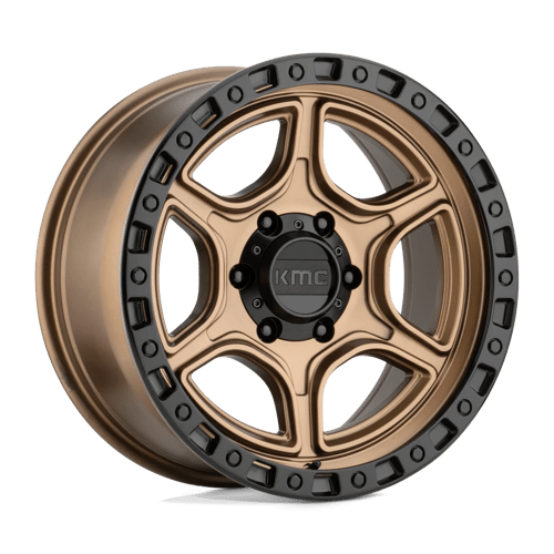 KMC KM539 PORTAL SATIN BRONZE W/ SATIN BLACK LIP 5X5.0 17X8.5 +18 71.5HB