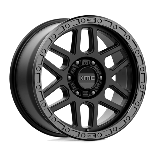 KMC KM544 MESA SATIN BLACK W/ GLOSS BLACK LIP 6X5.5 18X9 +18 106.1HB