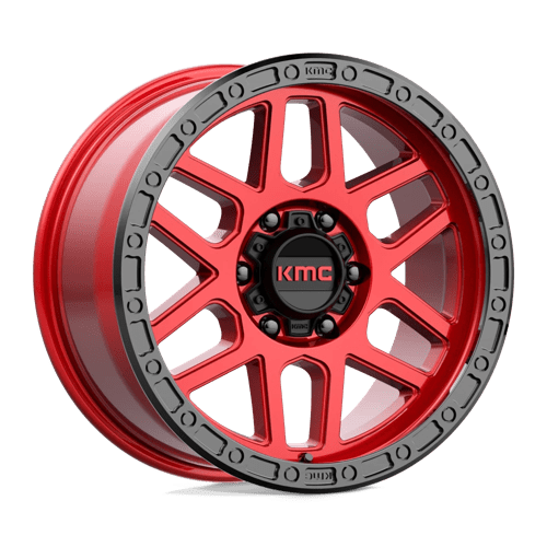 KMC KM544 MESA CANDY RED W/ BLACK LIP 6X4.5 18X9 +18 66.06HB
