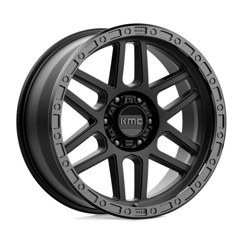 KMC KM544 MESA SATIN BLACK W/ GLOSS BLACK LIP 6X5.5 20X9 +0 106.1HB