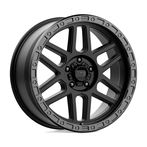 KMC KM544 MESA SATIN BLACK W/ GLOSS BLACK LIP 5X5.0 20X9 +18 71.5HB
