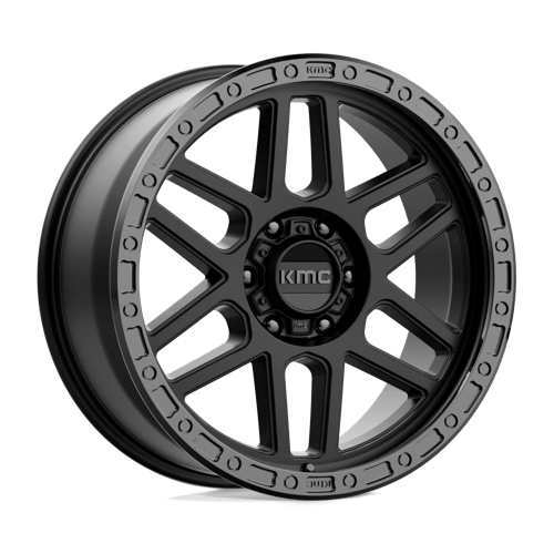KMC KM544 MESA SATIN BLACK W/ GLOSS BLACK LIP 6X5.5 20X9 +18 106.1HB