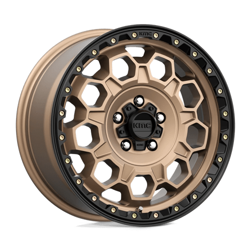 KMC KM545 TREK MATTE BRONZE W/ BLACK LIP 5X5.0 17X9 +0 71.5HB