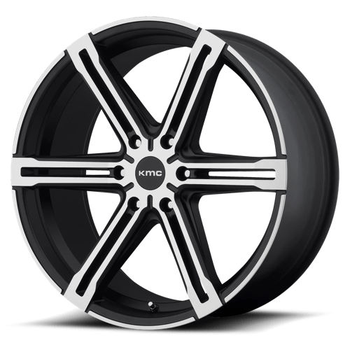 KMC KM686 FACTION SATIN BLACK W/ MACHINED FACE 6X135 22X9.5 +38 87.1HB