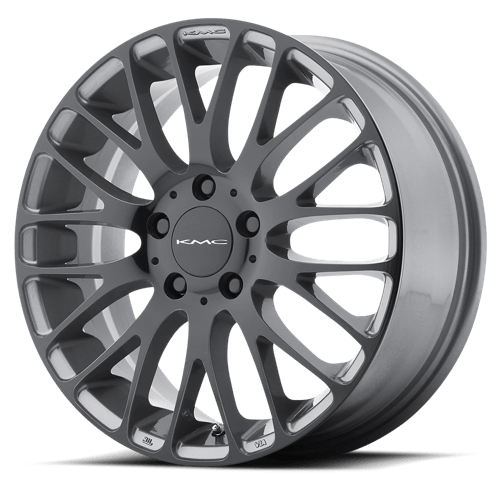 KMC KM693 MAZE PEARL GRAY W GLOSS BLACK FACE 5X120 18X8 +40 74.1HB