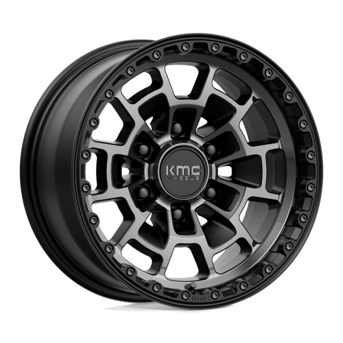 KMC KM718 SUMMIT SATIN BLACK W/ GRAY TINT 6X135 17X8.5 +0 87.1HB