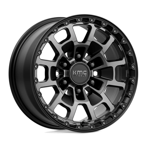 KMC KM718 SUMMIT SATIN BLACK W/ GRAY TINT 6X135 17X8.5 +18 87.1HB