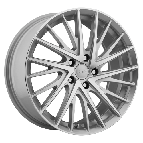 KMC KM697 NEWTON SILVER MACHINED 5x114.3 18X8 +40 72.56HB