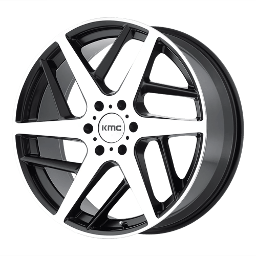 KMC KM699 TWO FACE SATIN BLACK W MACHINED FACE 6X135 22X9 +35 87.1HB