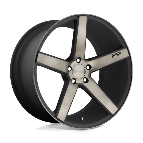 Niche M134 MILAN MATTE BLACK MACHINED W/ DOUBLE DARK TINT 5x114.3 20X8.5 +35 72.56HB