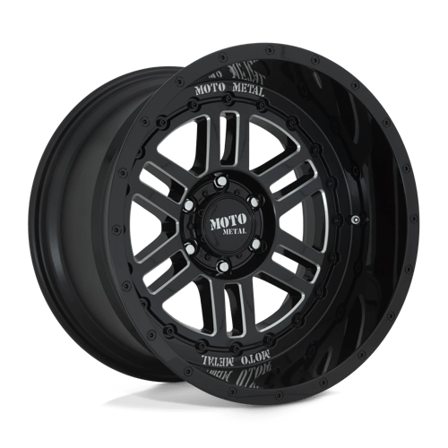 Moto Metal MO800 DEEP SIX GLOSS BLACK MILLED 8X6.5 20X12 -44 125.1HB