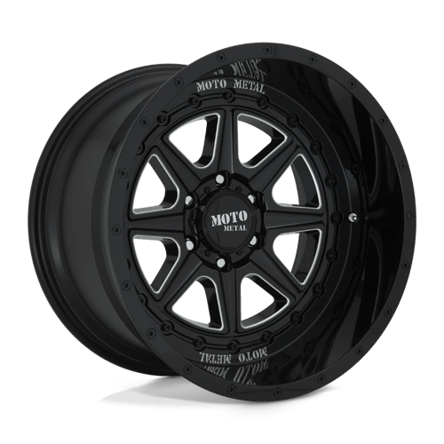 Moto Metal MO801 PHANTOM GLOSS BLACK MILLED 6X5.5 22X12 -44 106.1HB
