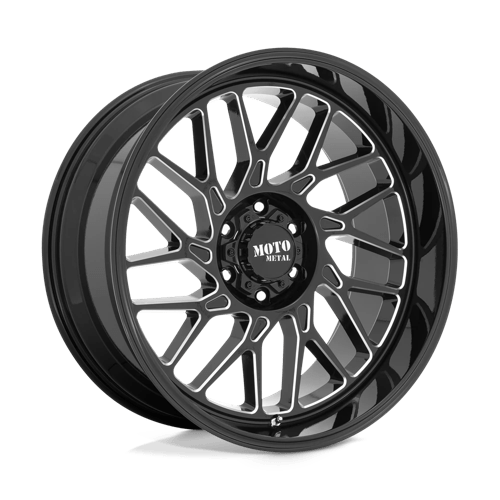 Moto Metal MO805 GLOSS BLACK MILLED 8X170 22X10 -18 125.1HB