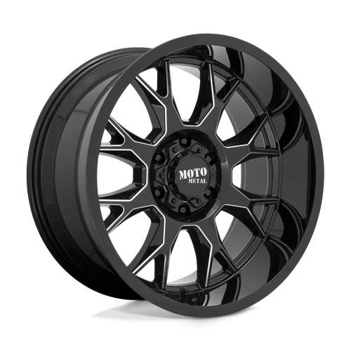 Moto Metal MO806 GLOSS BLACK MILLED 6X5.5 22X12 -44 106.1HB