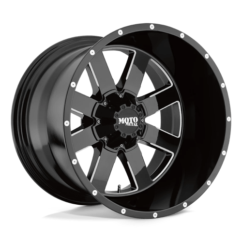 Moto Metal MO962 GLOSS BLACK MILLED 5X5.5/150 20X10 -24 110.1HB